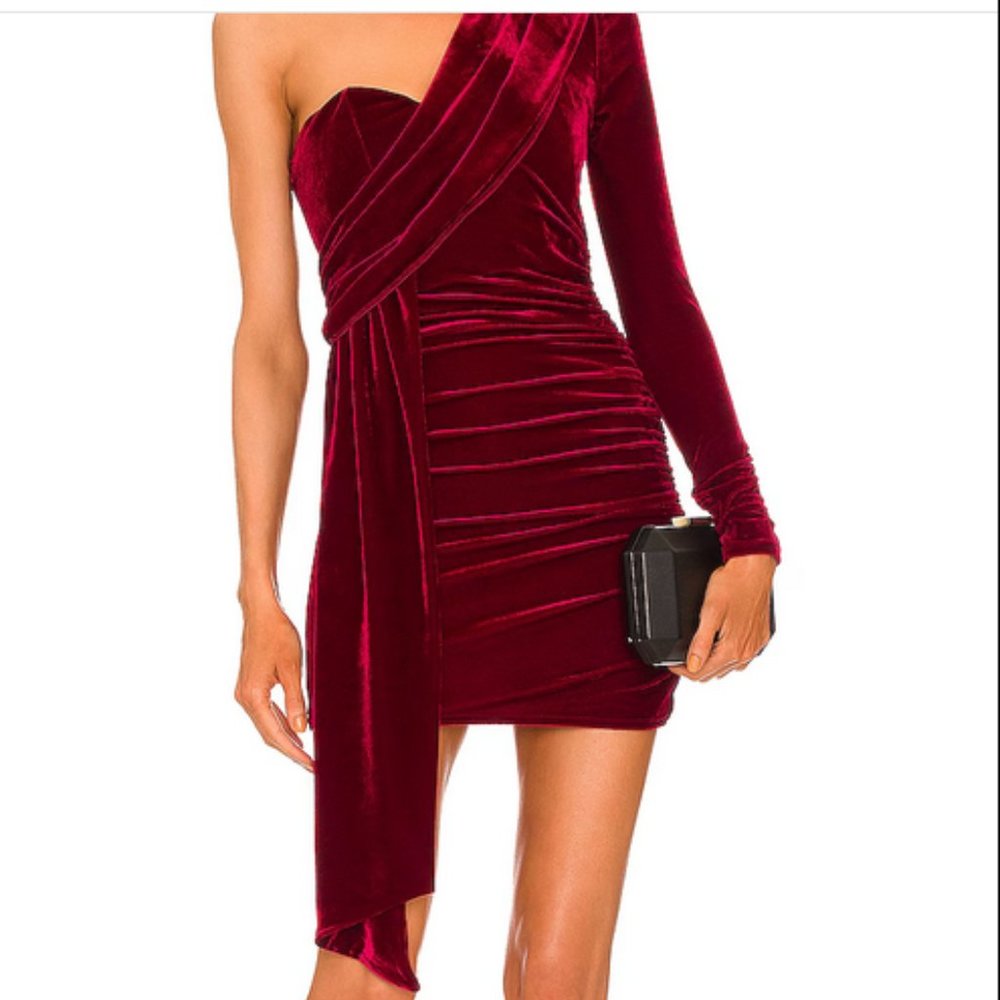 Michael Costello x Revolve Carmen Dress - Burgundy